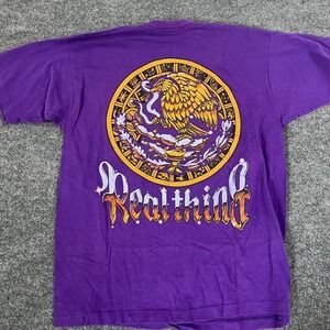 Wild Card T-Shirt Mens Size XL Purple Cotton Real Thing Mexican Eagle USA Made